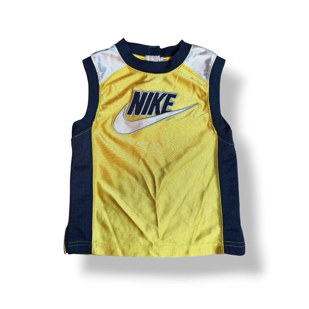 Nike Basketball Y2K Tank Shirt Boys Size 2T Dazzle Yellow Sleeveless Hawkeyes